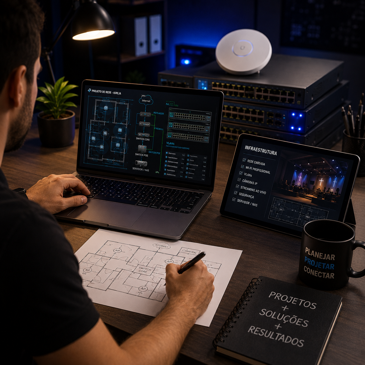 Projetos e cursos de tecnologia para igrejas